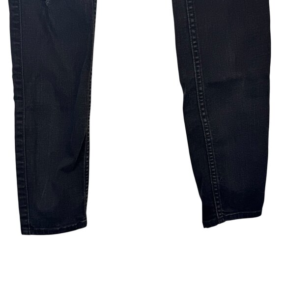 Hollister Black Distressed Skinny High Waisted Jeans Pants Goth Punk Emo Size 3R - Picture 4 of 6